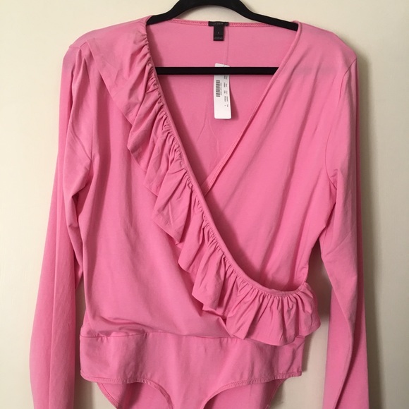 Ruffle Front Wrap Bodysuit - Picture 3 of 6